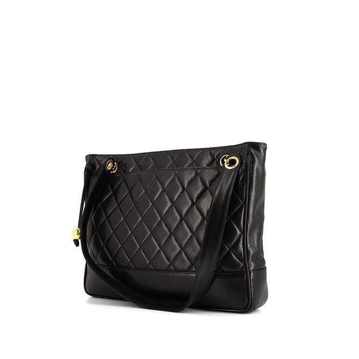 Chanel Shopping shopping bag in black leather - 00pp