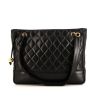 Chanel Shopping shopping bag in black leather - 360 thumbnail