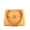Bolso de mano Chanel Vintage en cuero granulado beige - 360 thumbnail