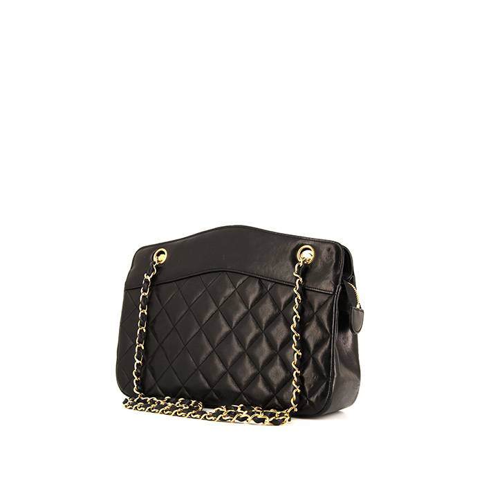 chanel black quilted flap bag