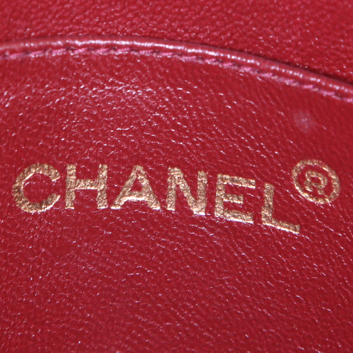 Bolso de mano Chanel Vintage en cuero acolchado negro - Detail D3