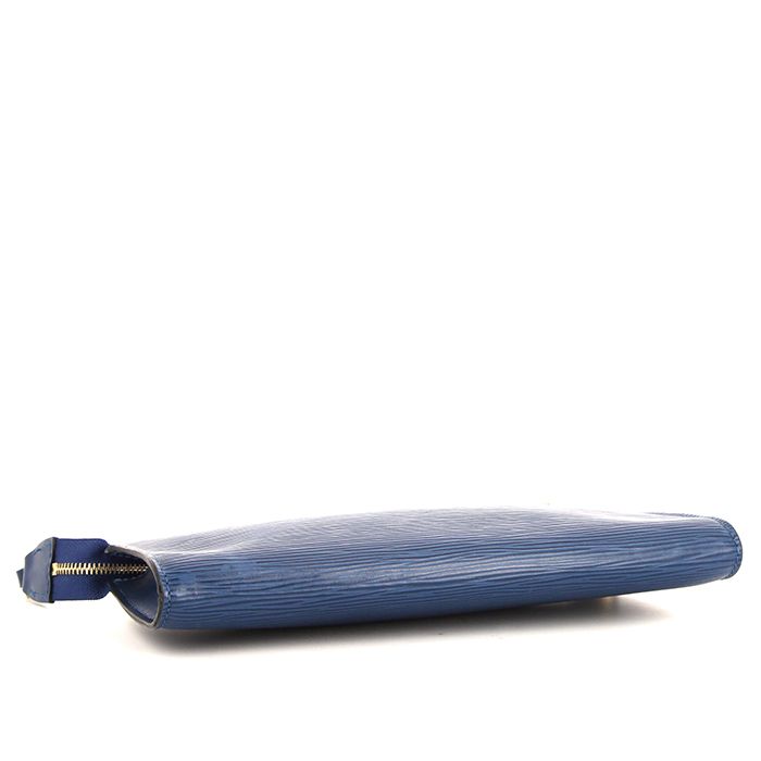Louis Vuitton Pochette accessoires pouch in blue epi leather - Detail D4