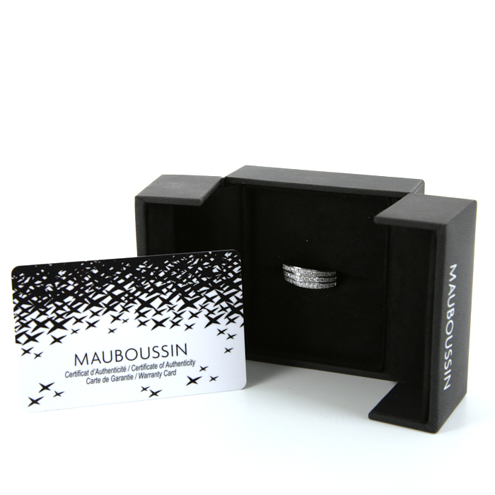 Mauboussin Les Etapes De La Vie ring in white gold and diamonds - Detail D2