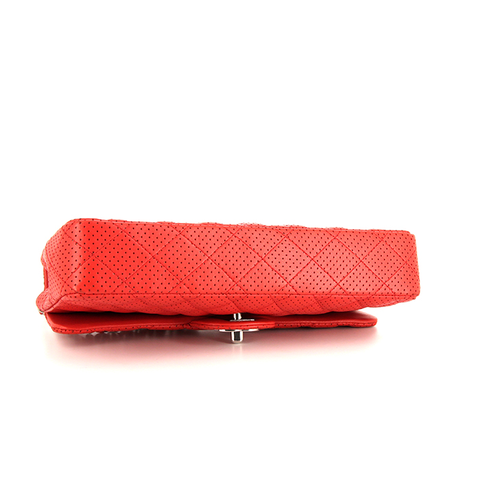 Chanel Baguette handbag in red leather - Detail D5