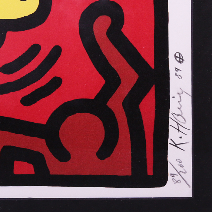Keith Haring, "Pop shop IV-A", sérigraphie sur papier, signée, datée, numérotée et encadrée, de 1989 - Detail D1