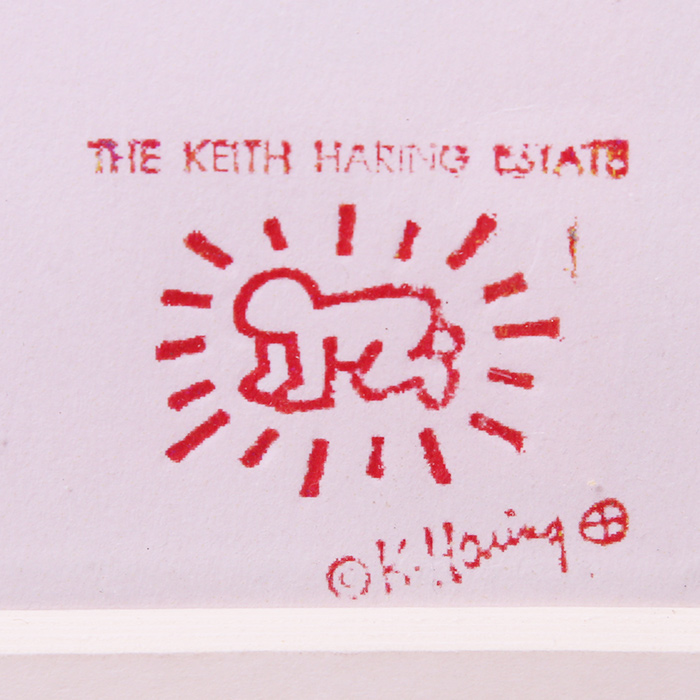Keith Haring, "Pop shop IV-A", silkscreen on paper, signed, dated, numbered and framed, of 1989