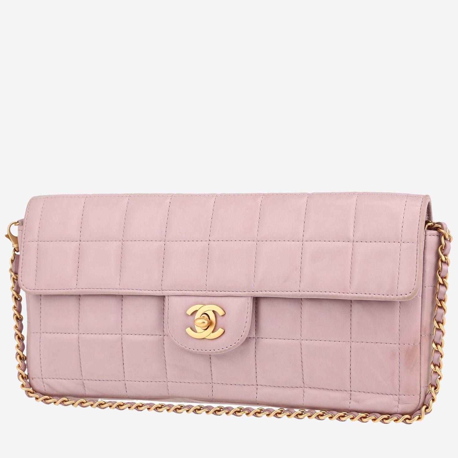Borsa Chanel  Baguette in pelle trapuntata viola mammola
