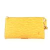 Pochette Louis Vuitton en cuir épi jaune - 360 thumbnail