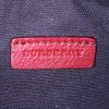 Pochette Burberry in tela Haymarket beige nera e rossa con motivo a quadretti e pelle bordeaux - Detail D3 thumbnail