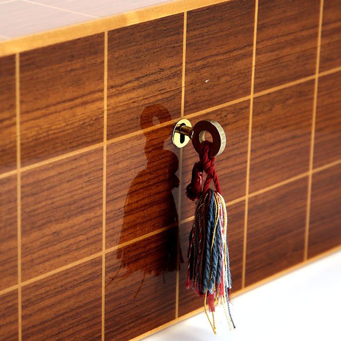 Elie Bleu, humidor in a marquetry of precious woods, from the 2000’s. - Detail D4