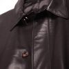Hermès Homme, baby calf leather trench coat, ebony color, from the years 2010’s - Detail D1 thumbnail