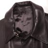 Hermès Homme, baby calf leather trench coat, ebony color, from the years 2010’s - Detail D2 thumbnail