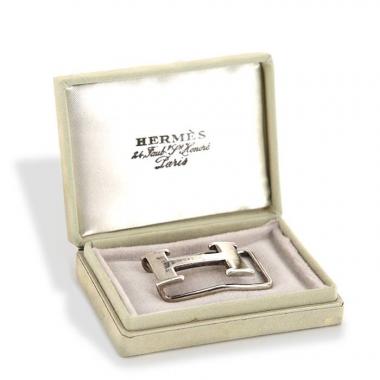 Hermès, silver "H" bill clip from the 1980's, signed