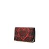 Dior shoulder bag Wallet on chain in black and red leather - 00pp thumbnail