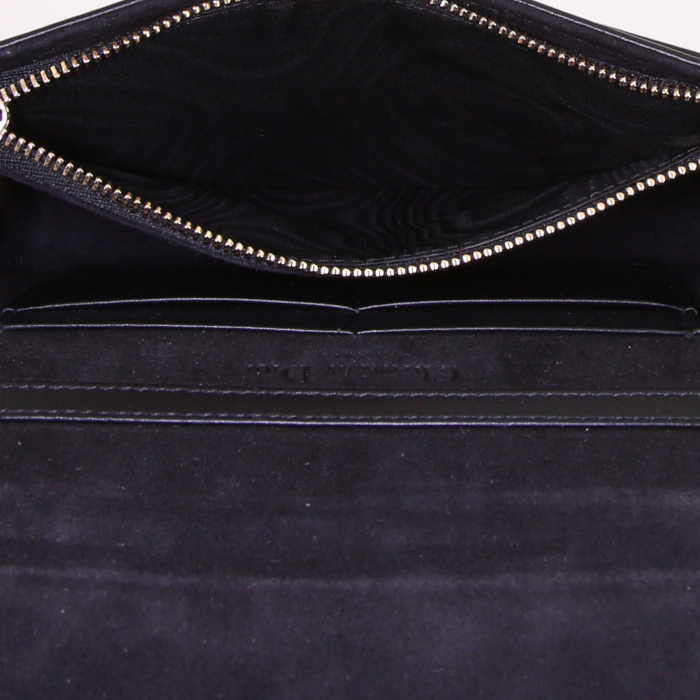 Bolso bandolera Dior en cuero negro y rojo - Detail D3