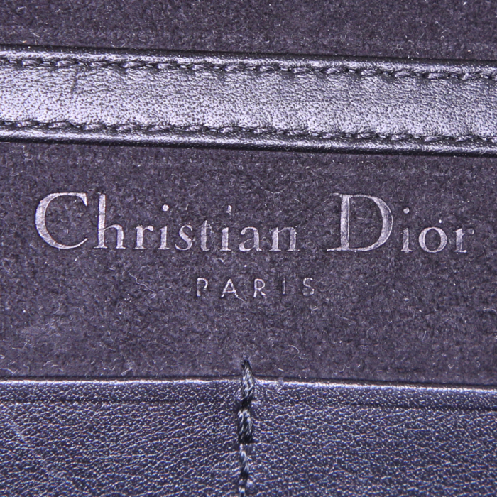 Bolso bandolera Dior en cuero negro y rojo - Detail D4