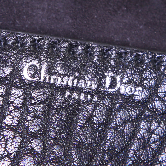 Dior J'Adior shoulder bag in black grained leather - Detail D4