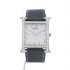 Hermes Heure H  size XL watch in stainless steel - 360 thumbnail