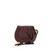 Chloé Marcie mini shoulder bag in burgundy grained leather - 00pp thumbnail