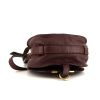 Chloé Marcie mini shoulder bag in burgundy grained leather - Detail D4 thumbnail