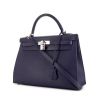 Hermes Kelly 32 cm handbag in Bleu Saphir epsom leather - 00pp thumbnail