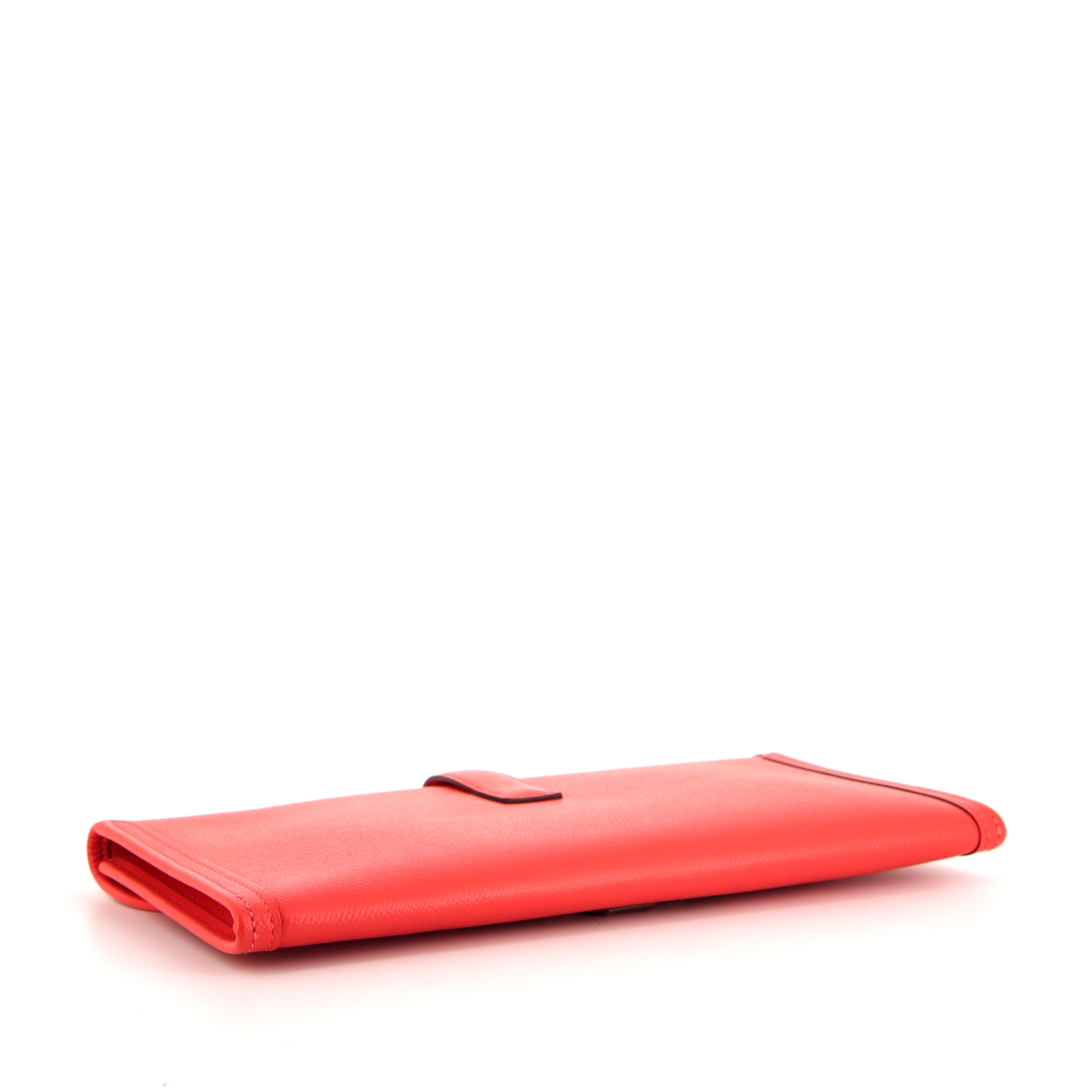 Hermes Jige pouch in pink Jaipur epsom leather - Detail D5