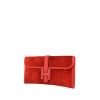 Hermes Jige pouch in red doblis calfskin and red leather - 00pp thumbnail