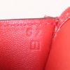 Hermes Jige pouch in red doblis calfskin and red leather - Detail D4 thumbnail