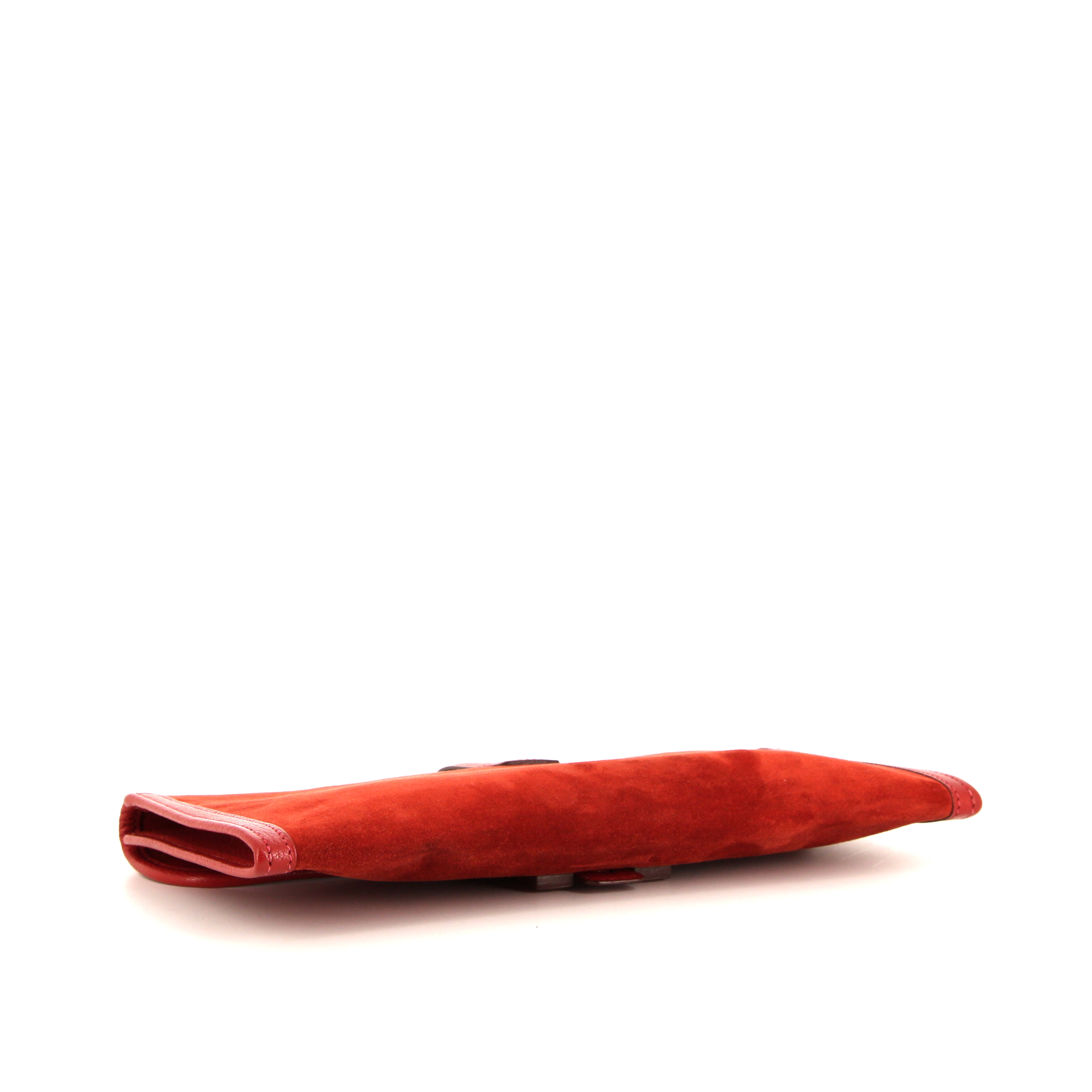 Hermes Jige pouch in red doblis calfskin and red leather - Detail D5