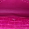 Hermès Kelly Cut pouch in Rose Sheherazade porosus crocodile - Detail D2 thumbnail