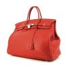 Hermes Birkin 40 cm handbag in red leather taurillon clémence - 00pp thumbnail