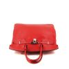 Hermes Birkin 40 cm handbag in red leather taurillon clémence - 360 Front thumbnail