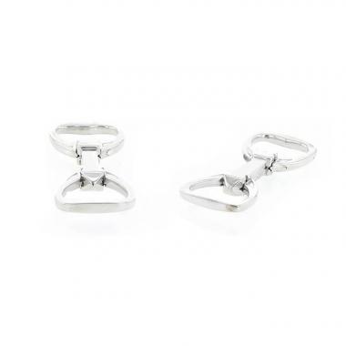 Par de gemelos Hermès Etrier en plata