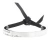 Hermès Cartouche bracelet in silver and leather - 00pp thumbnail