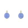 Pomellato Luna earrings in noble gold, chalcedony and diamonds - 00pp thumbnail