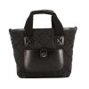 Burberry handbag in black quilted canvas and black leather - 360 thumbnail