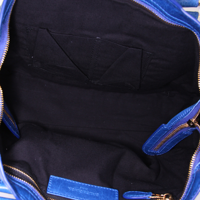 Borsa Balenciaga Classic City in pelle blu - Detail D3