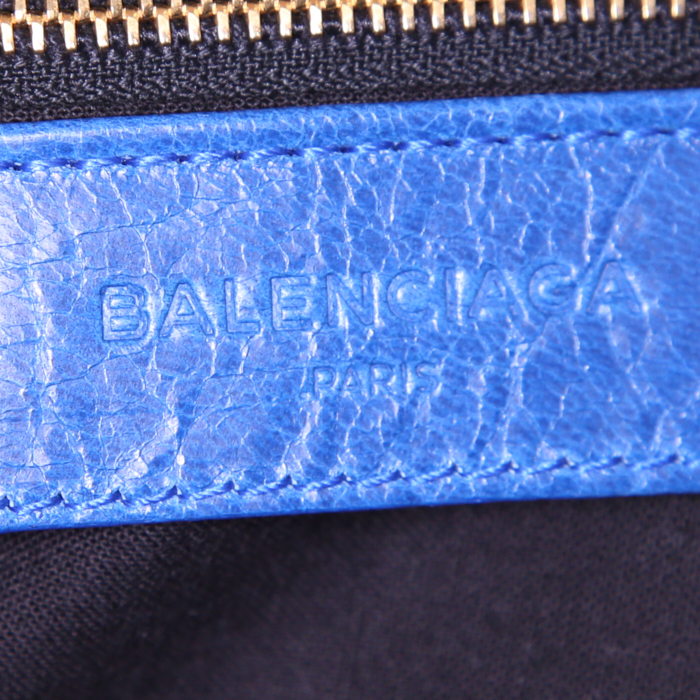 Borsa Balenciaga Classic City in pelle blu - Detail D4