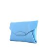 Bolsito de mano Givenchy Antigona en cuero granulado azul - 00pp thumbnail