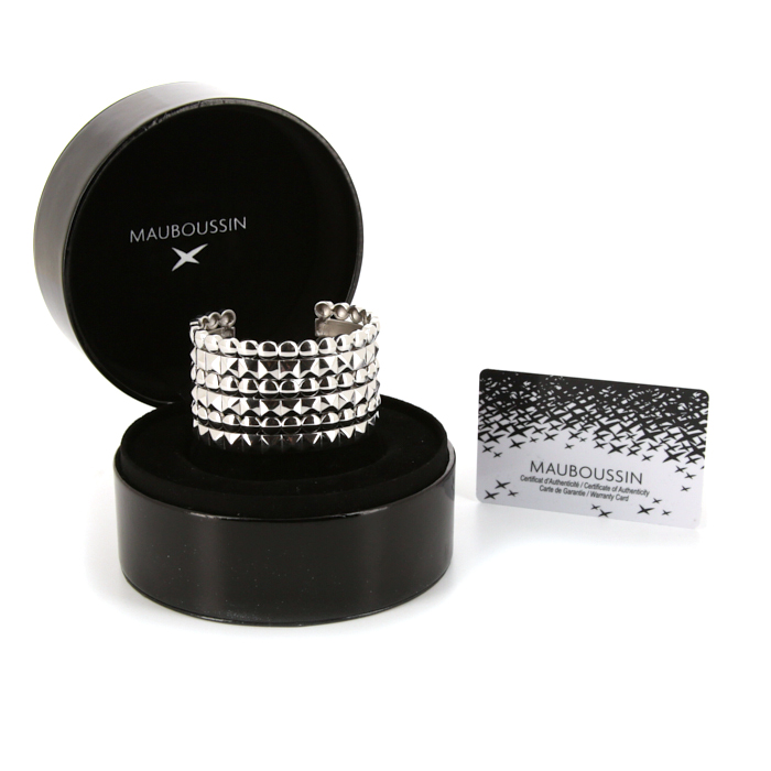 Bracelet manchette ouvert Mauboussin Route de Tennessee en argent