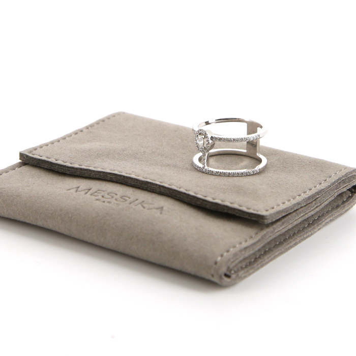 Messika Glam'Azone ring in white gold and diamonds - Detail D2