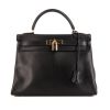 Hermes Kelly 32 cm handbag in black Swift leather - 360 thumbnail