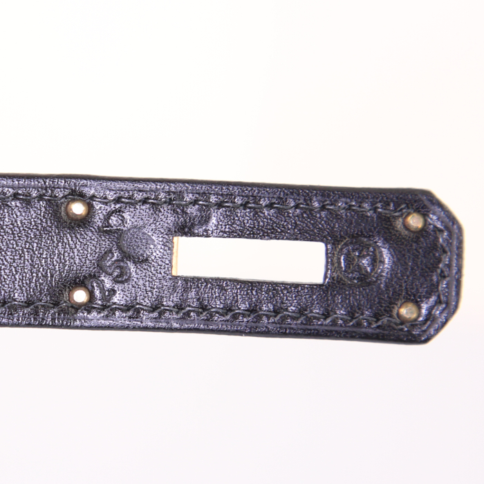 Borsa Hermes Kelly 32 cm in pelle Swift nera - Detail D5