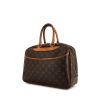 Borsa Louis Vuitton Deauville in tela monogram marrone e pelle naturale - 00pp thumbnail