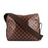 Louis Vuitton Naviglio shoulder bag in ebene damier canvas and brown leather - 360 thumbnail