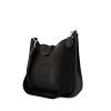 Hermes Evelyne large model shoulder bag in black leather taurillon clémence - 00pp thumbnail