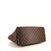 Louis Vuitton Hampstead medium model shopping bag in ebene damier canvas and brown leather - Detail D4 thumbnail
