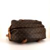 Borsa a tracolla Louis Vuitton Saumur modello grande in tela monogram cerata marrone e pelle naturale - Detail D4 thumbnail