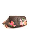 Shopping bag Louis Vuitton Neverfull in tela monogram marrone a fiori e pelle naturale - Detail D4 thumbnail