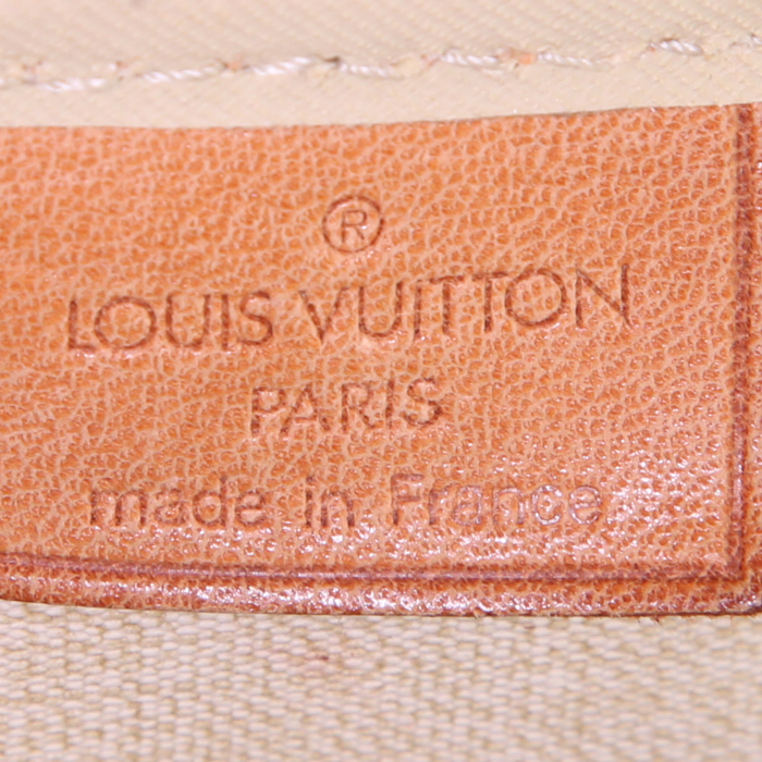 Sac à main Louis Vuitton  Deauville en toile monogram marron et cuir naturel - Detail D3